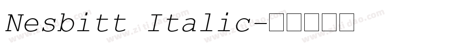 Nesbitt Italic字体转换
